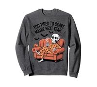 Halloween Divertente Troppo Stanco per spaventare Forse L'Anno Prossimo Felpa
