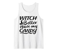 Halloween Divertente Trucco Divertente Trattare Strega Canotta