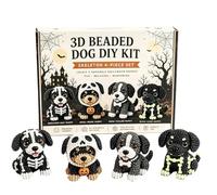 Halloween Dog Beading Kit - 3D DIY Bead Craft for Kids and Beginners