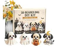 Halloween Dog Beading Kit - 3D DIY Bead Craft for Kids and Beginners