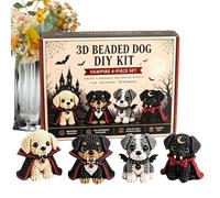 Halloween Dog Beading Kit - 3D DIY Bead Craft for Kids and Beginners