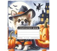 Halloween Dog Composition Notebook, Wide Ruled, 100 Sheets, 7-1/2" x 9-3/4", Classroom School Supplies for School and College