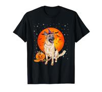Halloween Dog German Shepherd Trick Or Treat Pumpkin Maglietta