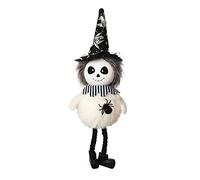 Halloween Doll Bar Decoration Pumpkin Ghost Witch Black Cat Horror Halloween Children's Gift Happy Halloween Party Home Decoration (Color: Bianco)