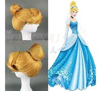 Halloween Donne Cenerentola Principessa Cosplay Parrucca Bionda Gioco di Ruolo Classico Updo Stile costumi per capelli