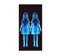 Halloween Door Cover | 180x90cm Twin Sisters Holiday Decor | Festive Front