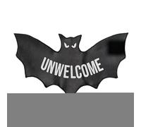 Halloween Door Mat, Bat Floor Rug, 35.43x23.62 Inches Funny Unwelcome Doormat, Spooky Home Decor Accent for Entrance Bathroom Bedroom Haunted House Kitchen Party Patio and Seasonal Festive Setup