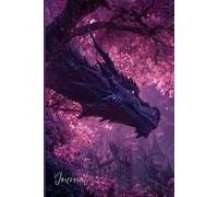 Halloween Dragon Journal: A Magical Notebook with Castle, Cherry Tree & Glittering Pink-Purple Sky