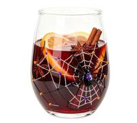 Halloween Drinking Glasses 420ml Spooky Ghost Pumpkin Clear Drinkware