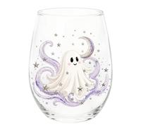 Halloween Drinking Glasses 420ml Spooky Ghost Pumpkin Clear Drinkware