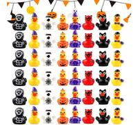 Halloween Ducks - 48 Pcs Resin Ghost Pumpkin Figures for Craft Lovers Kids