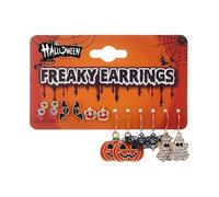 Halloween Earring Set - 6pcs Dangling Hooks, Pumpkin Spider Pendants, Spook | Halloween Stud Earring Drop Sets 6 Pcs Pumpkin Spider TrickHalloween Treat Party Favors Spooky Cosplay Costume Jewelry Access