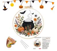 Halloween Embroidery Kit - Spooky DIY Stitches Practice Kit for Craft