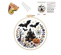Halloween Embroidery Kit - Spooky DIY Stitches Practice Kit for Craft