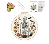 Halloween Embroidery Kit - Spooky DIY Stitches Practice Kit for Craft