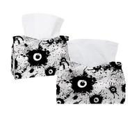 Halloween Eyeballs Spiderweb dietro sfondo bianco e nero copertura della scatola del fazzoletto, porta fazzoletti rettangolare decorativo per il viso dispenser di tovaglioli per bagno, cucina