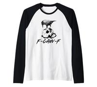 Halloween F Caw F Black Bird F-Caw-F Black Crow Maglia con Maniche Raglan