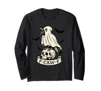 Halloween F Caw F Corvo F-Caw-F Black Bird FcawF Donne Uomini Maglia a Manica