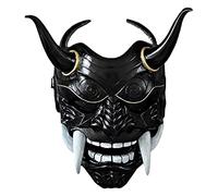 Halloween Face, Halloween Face, Giapponese Face Shield - Maschera Cosplay Maschera Abilità Giapponese Bull Demon King Red Face Horns, Lattice Giapponese G