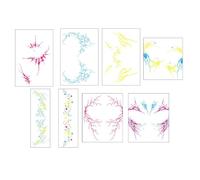Halloween Face Stickers - 8 Pieces Waterproof Sweatproof Glowing Decal