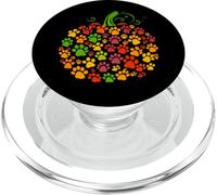 Halloween Fall Colors Dog Paw Pumpkin PopSockets PopGrip per MagSafe