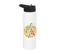 Halloween Fall Colors Dog Paw Pumpkin Stainless Steel Insulated Water Bottle