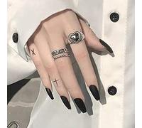 Halloween False Nails Black Press on Nails Matte Stick on Nails Artificial Fake Nails 24Pcs for Women and Girls (Color : Black, Size : 24 Count (Pack of 1))