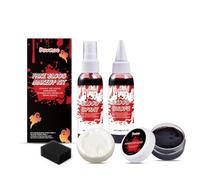 Halloween falso sangue trucco kit falso sangue spray +gocciolante sangue realistico set speciale effetti trucco lavabile rendere clown falso goth kit spaventoso costume sfx zombie pagliaccio costumi
