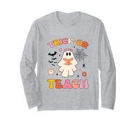 Halloween Fantasma Libro Lettura Scuola Insegnante Trucco o insegnare Maglia a Manica