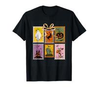 Halloween Fantasma Zucca Pipistrelli Notte Spaventosa Maglietta