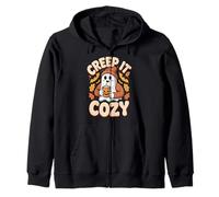 Halloween Fantasma Zucca Spice Autunno Creep It Cozy Felpa con Cappuccio