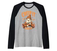 Halloween Fantasma Zucca Spice Autunno Creep It Cozy Maglia con Maniche Raglan