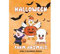 Halloween Farm Animals: A Simple and Easy Coloring Book for Kids with Farm Animals and Traceable Words