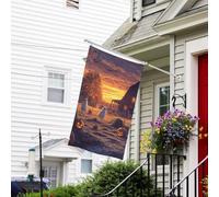 Halloween Farm Pumpkin Ghost A Christmas Flag 3x5 - Bandiere da giardino di Natale per esterni su entrambi i lati, bandiere da giardino autunnali per esterni bandiere decorative natalizie da cortile