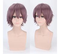 Halloween Fashion Christmas Party Dress Up Wig Cos Wig Juvenile Anti-Curled Short Hair Color Universal Men'S Wig Cosplay Anime Wig Color:Pl-002-28#香芋