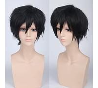 Halloween Fashion Christmas Party Dress Up Wig Cos Wig Juvenile Reverse Curled Short Hair Color Universal Men'S Wig Cosplay Anime Wig Color:Pl-002-7#Black