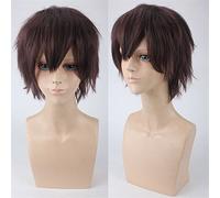 Halloween Fashion Christmas Party Dress Up Wig Cos Wig Juvenile Reverse Warped Short Hair Color Universal Men'S Wig Cosplay Anime Wig Color:Pl-002-17#Dark Brown