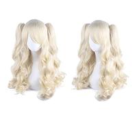 Halloween Fashion Christmas Party Dress Up Wig Cosplay Anime Wig Lolita Cute Lolita Loli Double Ponytail Mouth Clip Long Curly Hair Fake Hair Color:Yn190