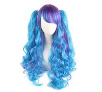 Halloween Fashion Christmas Party Dress Up Wig Cosplay Anime Wig Lolita Cute Lolita Loli Double Ponytail Mouth Clip Long Curly Hair Fake Hair Color:Yn189
