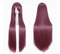 Halloween Fashion Christmas Party Dress Up Wig Cosplay Wig Universal 100Cm Color Long Straight Hair Cos Animation High Temperature Wire 099 Color:Rose Net 048 [1 Meter]