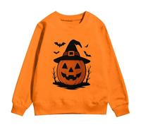 Halloween Felpa Bambini Ragazzi-Bambine Ragazze Casual Maglione Manica Lunga Sweatshirt Maglieria Autunno Inverno Vestiti Pullover Bimba Cotone Girocollo Top per Bambino Maniche Lunghe 5-12 Anni