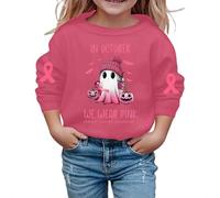Halloween Felpa Bambini Ragazzi-Bambine Ragazze Casual Maglione Manica Lunga Sweatshirt Scollo Rotondo Top Maglietta Bambina Maniche Lunghe Crop Unisex per Maglia con Ricamo Zucca Lavorato 5-12 Anni