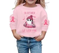 Halloween Felpa Bambini Ragazzi-Bambine Ragazze Casual Maglione Manica Lunga Sweatshirt Scollo Rotondo Top Maglietta Bambina Maniche Lunghe Crop Unisex per Maglia con Ricamo Zucca Lavorato 5-12 Anni