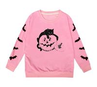Halloween Felpa Bambini Ragazzi-Bambine Ragazze Divertente Ragazzi Bambina Senza Cappuccio Shirt Autunno Inverno Abbigliamento Invernali Sweatshirt Felpe per 5-12 Anni