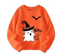 Halloween Felpa Bambini Ragazzi-Bambine Ragazze fantasma grafico Maglione Scollo Rotondo Top Maglietta Pullover Bimba Cotone Unisex per Maglia con Ricamo Invernali Sweatshirt Felpe Lunga Abbigliamento
