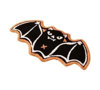 Halloween Floor Mat, Gothic Bat Door Rug, Water Absorbent Fabric, Non Slip Backing Design with Decorative Carpet for Hotel, Dorm, Business, Bedroom, Bathroom, 19.69x31.5x0.39 inches