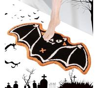 Halloween Floor Mat, Gothic Bat Entrance Rug, 19.69x31.5x0.39 Inches Water Absorption Non Slip Carpet, Spooky Home Decoration for Doorways, Dorms, Hotels, Bedrooms, Bathrooms, Bedside Corners