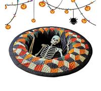 Halloween Floor Mat, Horror Area Rug, Optical Illusion Rug, Round Floor Mat