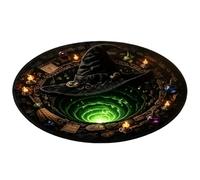Halloween Floor Mat - Polyester Optical Illusion Rug 60x60cm Spooky Decor