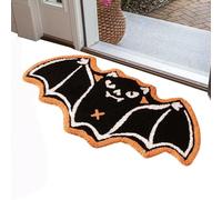 Halloween Floor Mat, Water Absorbent Bat Rug, Non-Slip Entry Carpet, Compact Spooky Door Mat, Decorative Accent for Hotel, Dorm, Business, Bedroom, Bathroom, Apartment and Bedside